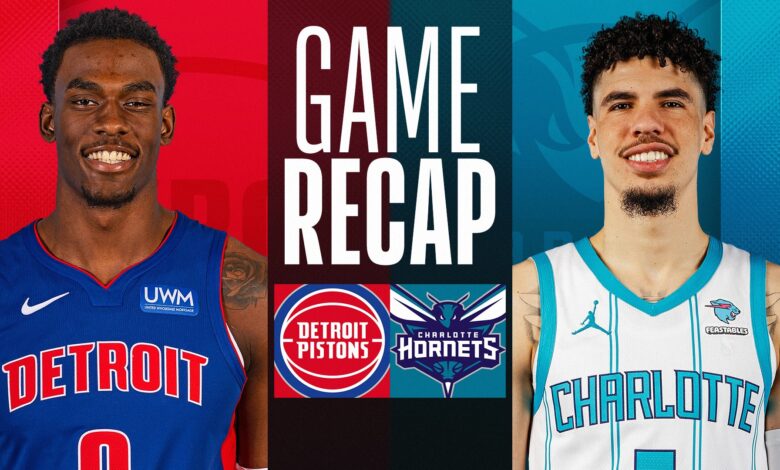 detroit pistons vs charlotte hornets match player stats​